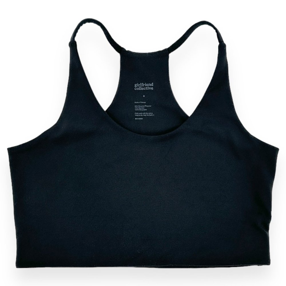 COPY - Girlfriend Collective Black "Cleo" Halter Bra sz S